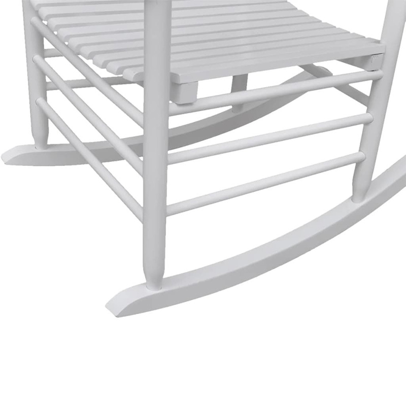 Rocking Chair with Curved Seat White