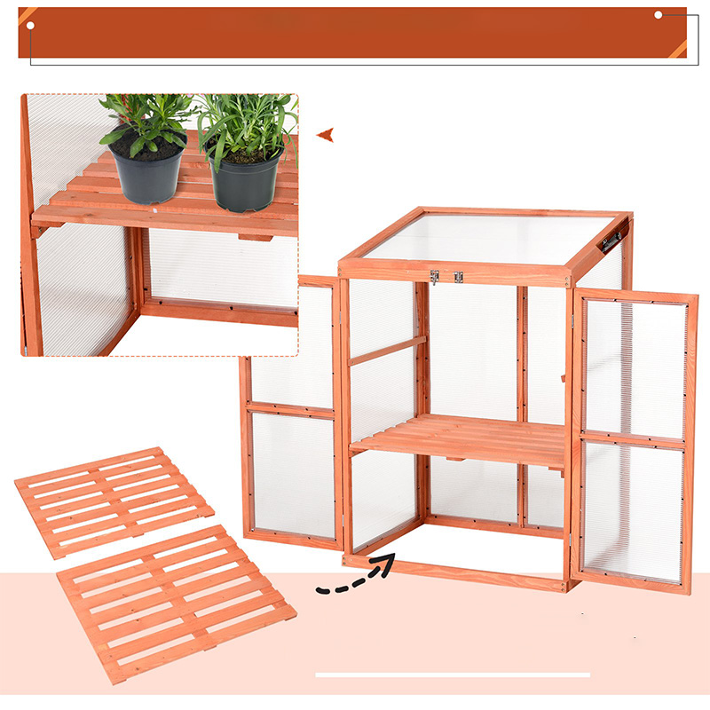 Rectangular Greenhouse Planter Box w/ Polycarbonate Panels to Keep Plants Warm