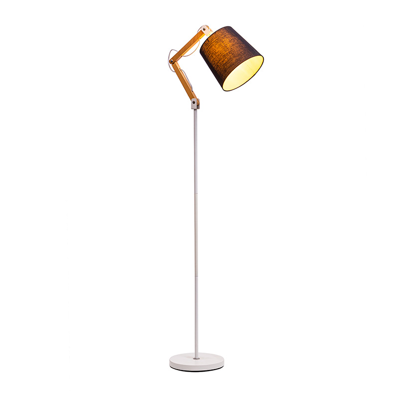 Modern Tall Floor Reading Light Fixture with Footswitch Pedal