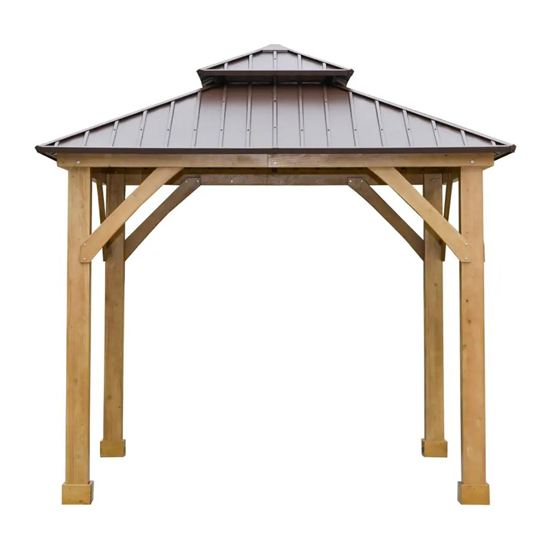 10' x 10' Hardtop Gazebo Patio Canopy Shelter Outdoor w/ Steel Double Tier Roof