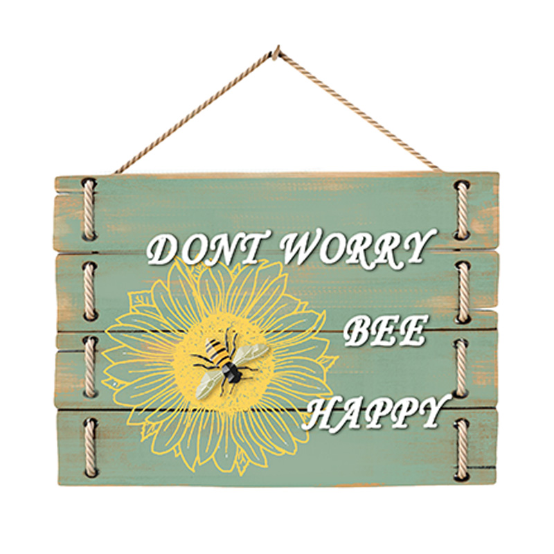 'Welcome To Our Home' Hanging Sunflower Wood Wall Plaque