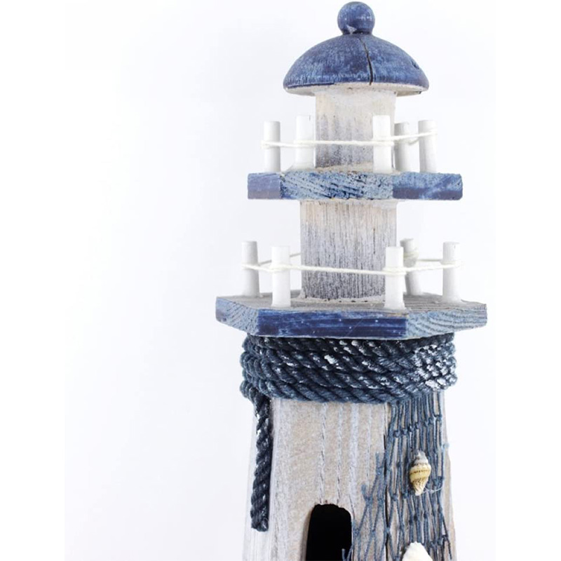 Sail Boat Wooden Lighthouse 10.6' High Nautical Themed Rooms Lighthouse Home Decor