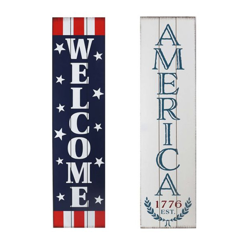 White Welcome Porch Sign