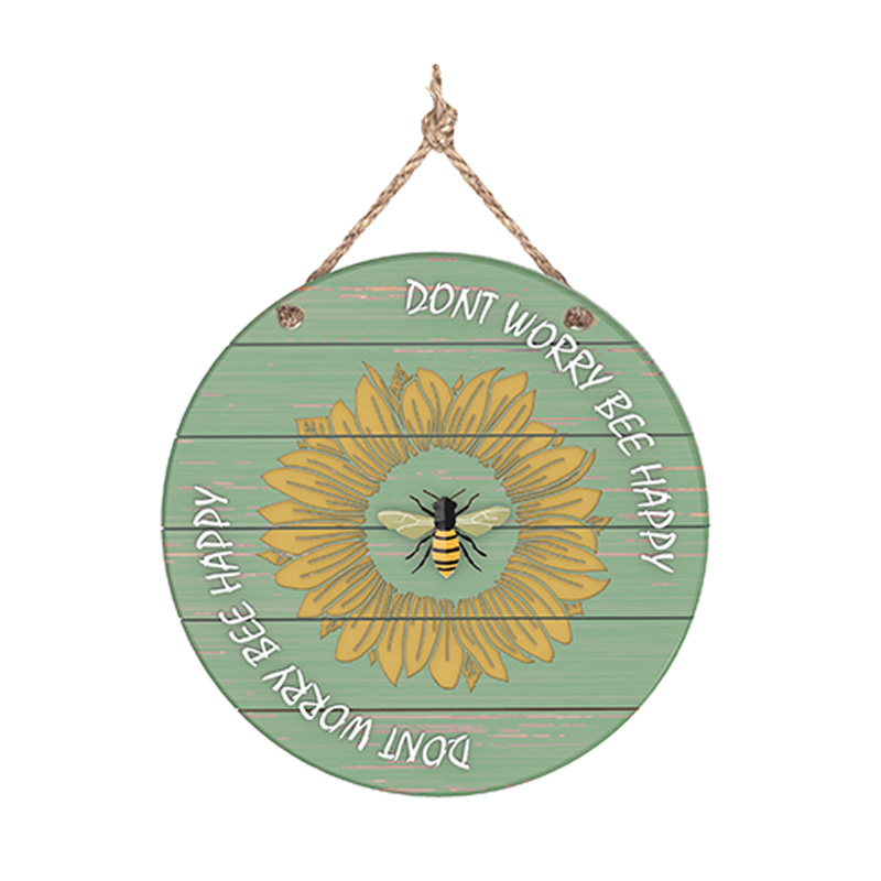 'Welcome To Our Home' Hanging Sunflower Wood Wall Plaque