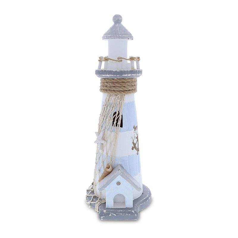 Sail Boat Wooden Lighthouse 10.6' High Nautical Themed Rooms Lighthouse Home Decor