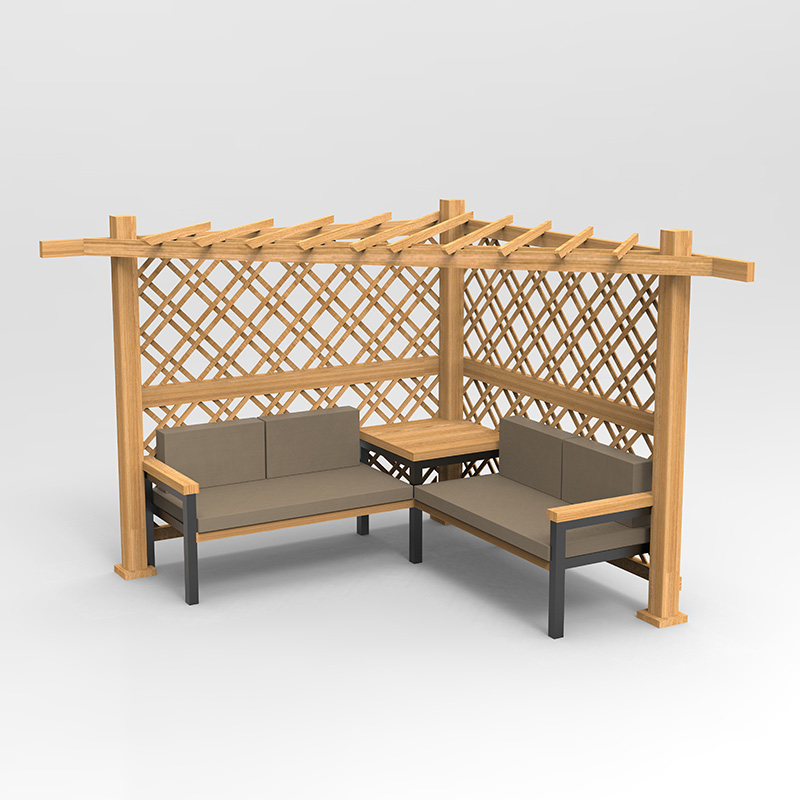 Outdoor 10' x 10' Pergola Gazebo, 100% Wood Pergola Suitable for Patio, Deck, Garden, Gazebo, Perfect for BBQs, Parties, Picnics, Black