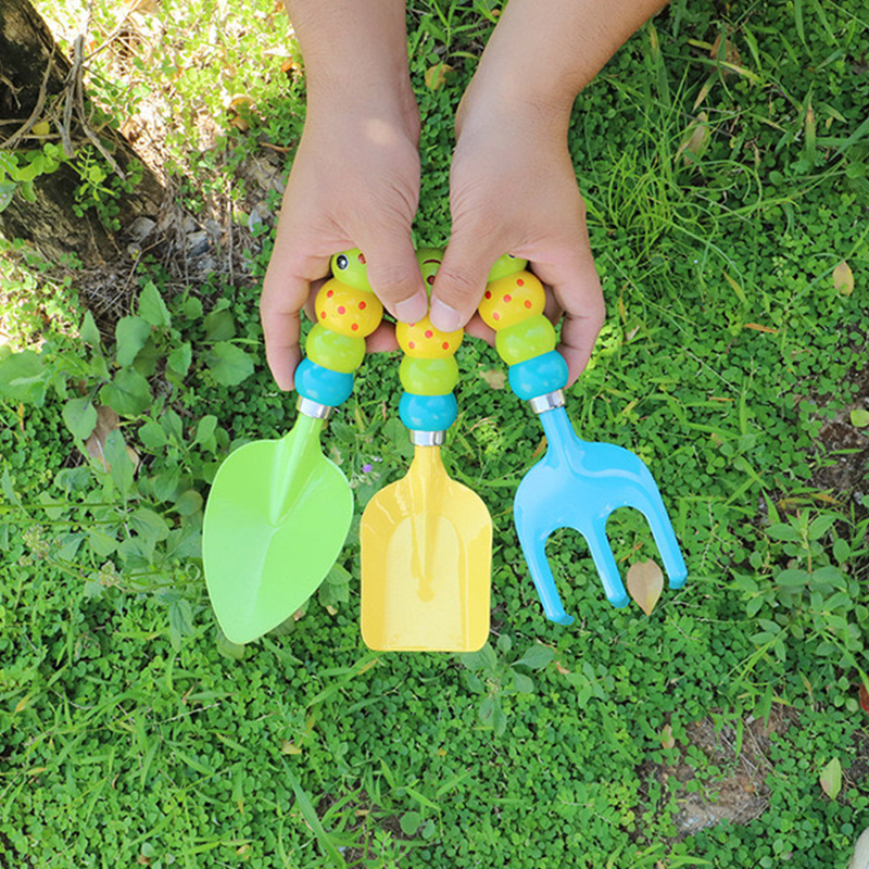 3 Piece Toys Sand Shovel Garden Digging Tools Kids Gardening Tools