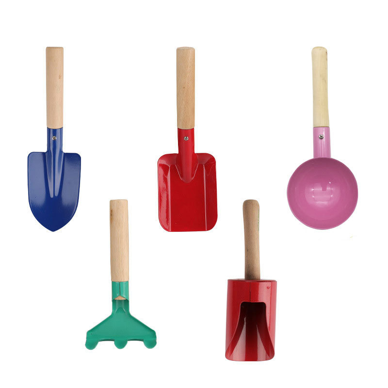 Colorful Garden Tools Mini Trowel Rake Shovel with Wooden Handle