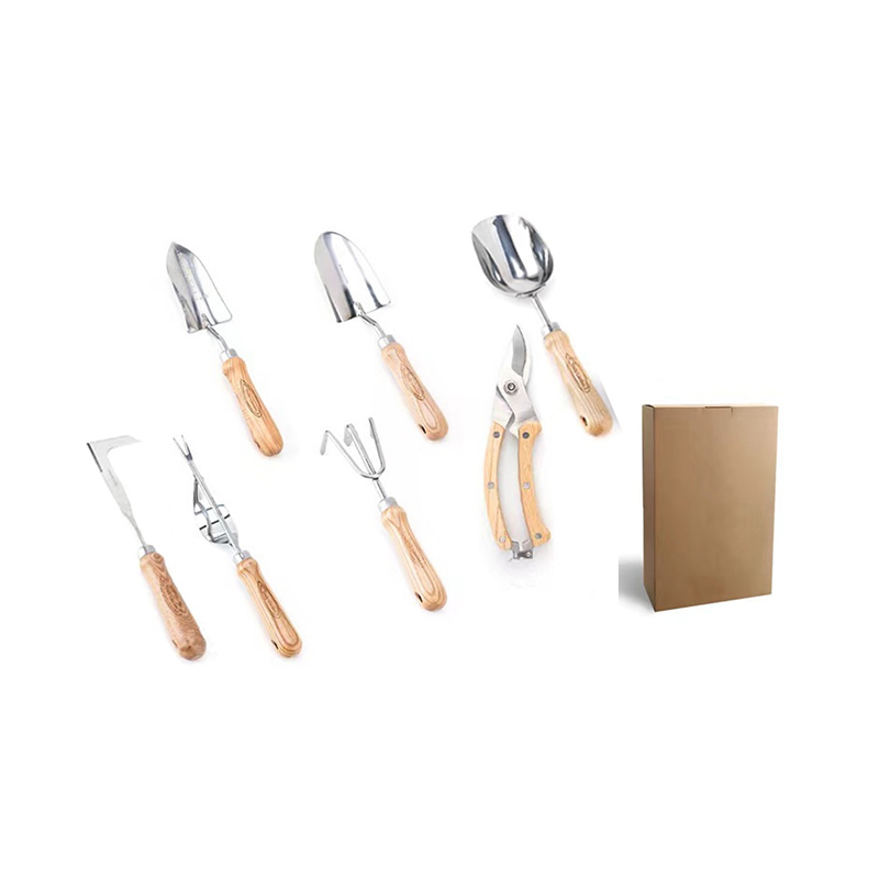LXG112224 Stainless Steel Garden Digging Hand Tools Set With Bag And Apron