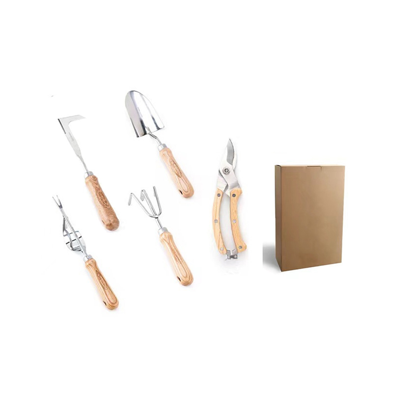 LXG112224 Stainless Steel Garden Digging Hand Tools Set With Bag And Apron