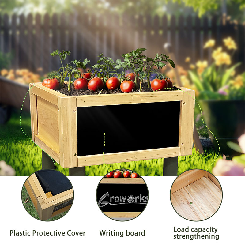 Small Round Legs Garden Box Planting Beds