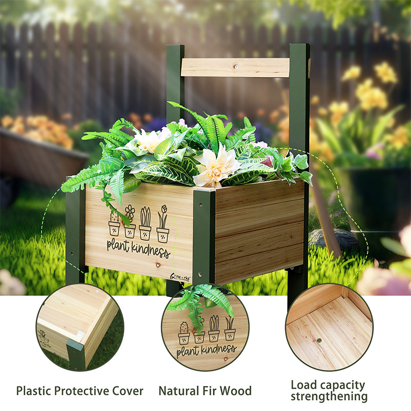 Small Size Flower Box Planting Bed With Chair