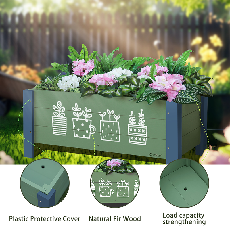 Floor-Standing Printing Flower Box Planting Bed