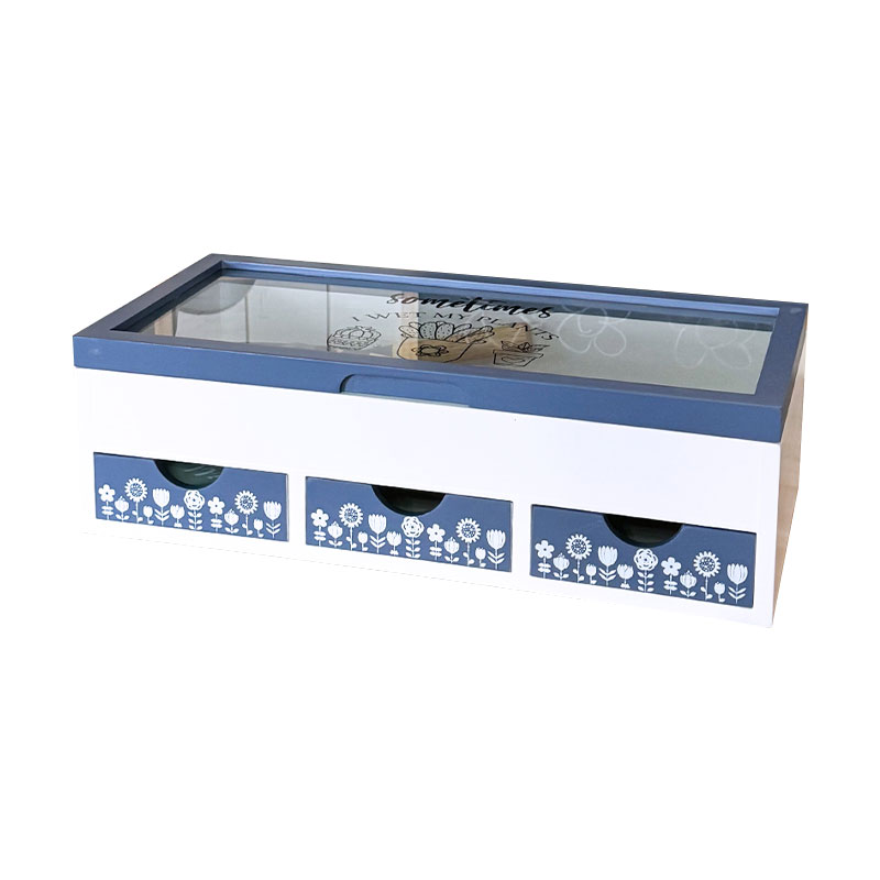 Large Capacity Garden Tool Storage Box With Three Small Drawers